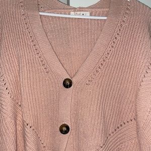 Pink cropped sweater